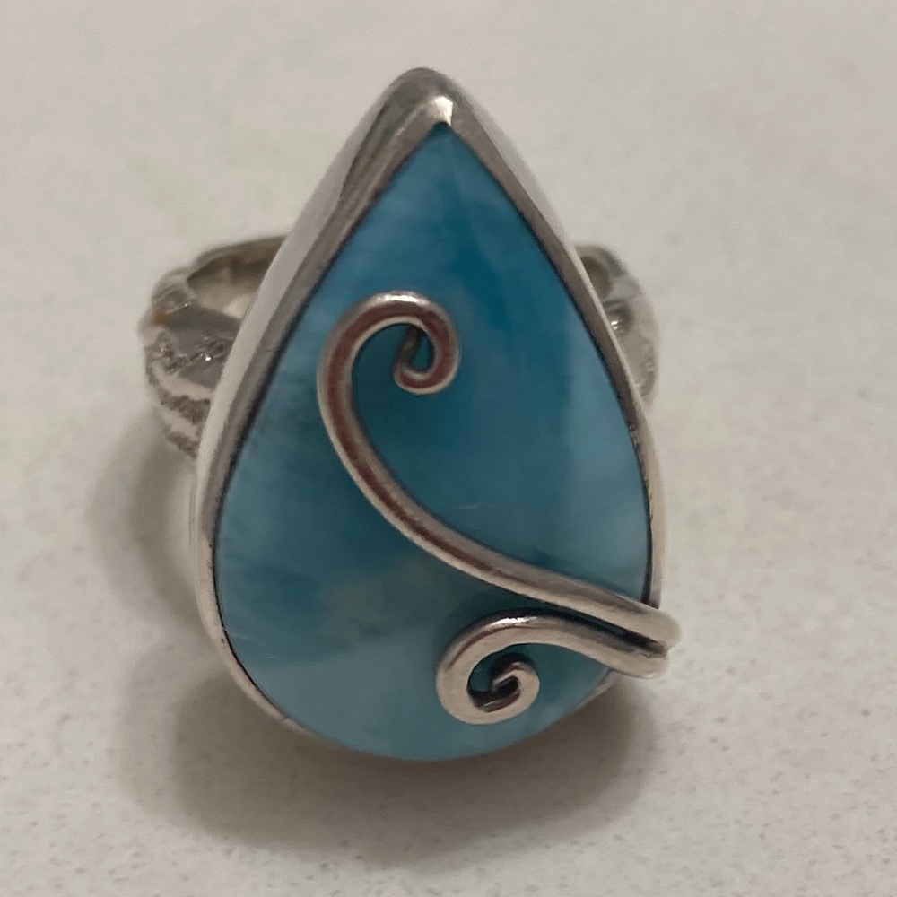Larimar silver ring - Picture 4 of 4